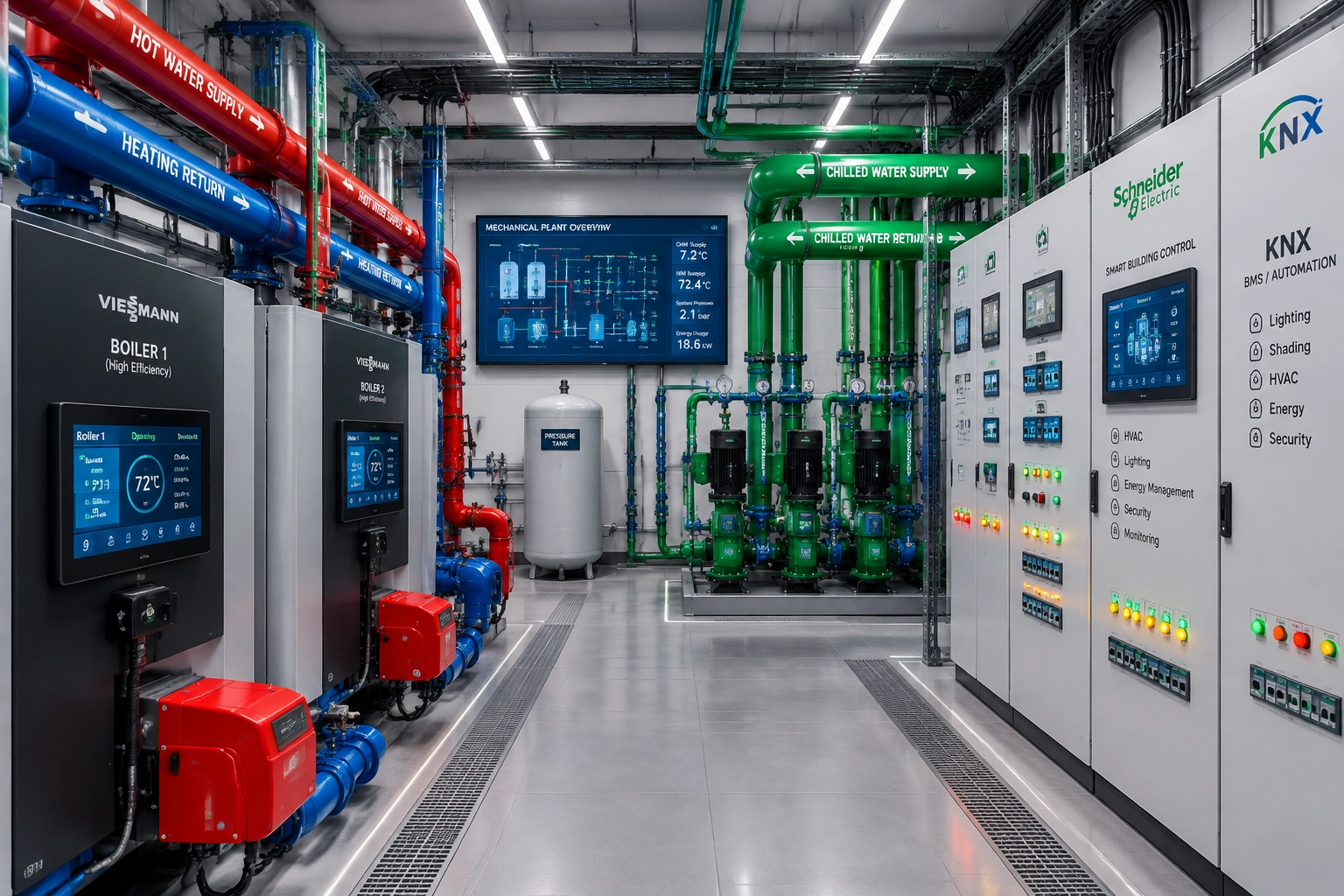 موتورخانه و تابلو کنترل KNX ویلا تلاش تک